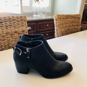 Black Nubuck Booties by White Mountain